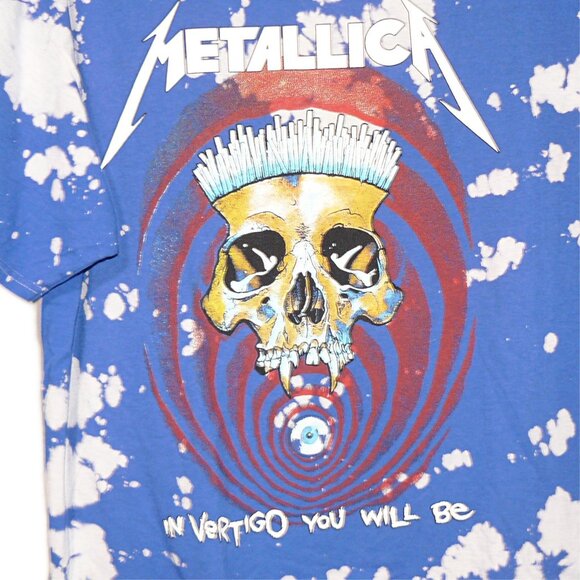 New- Metallica In Vertigo You Will Be Blue Tie-Dye Short Sleeve Tee Shirt L & XL - Picture 3 of 4